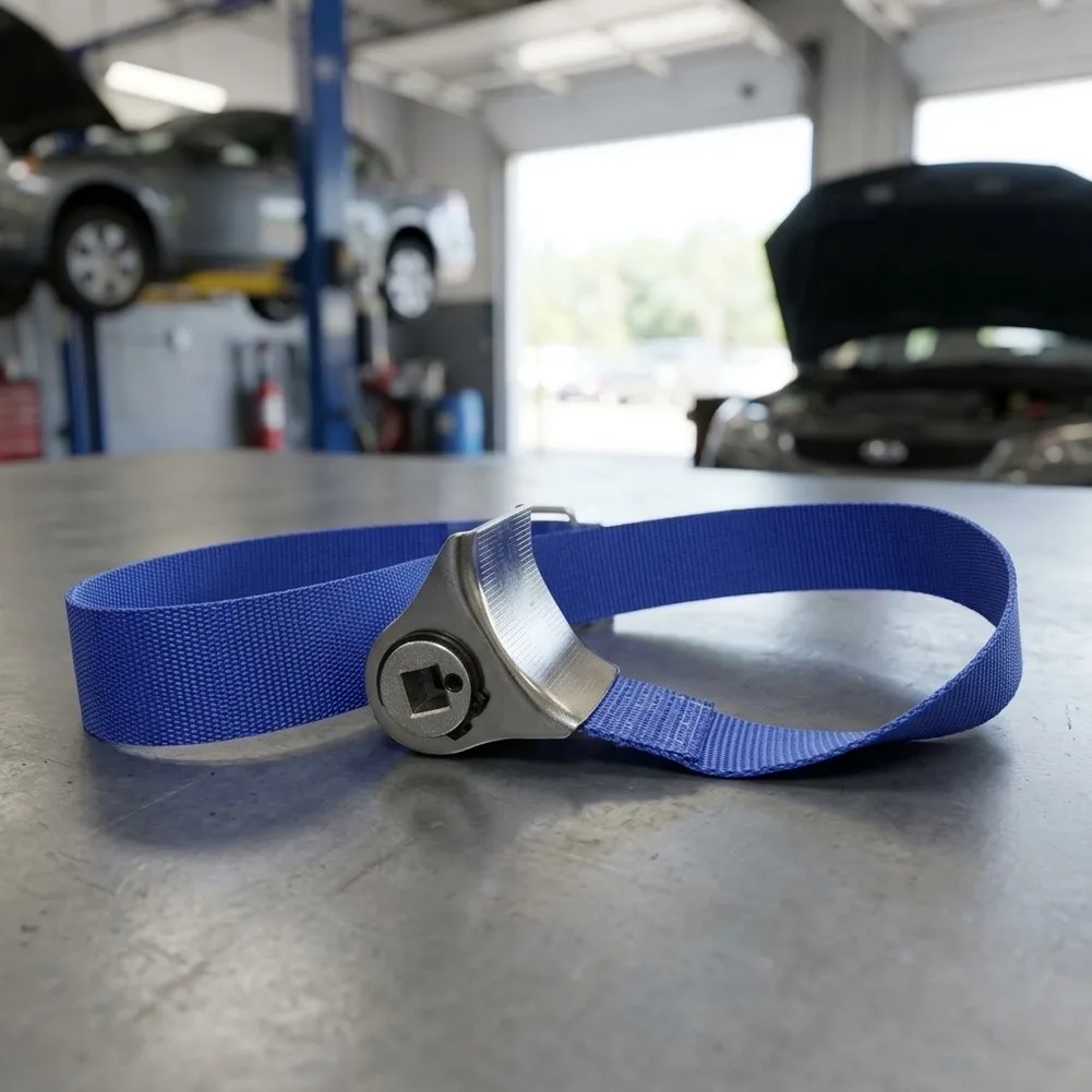 For oil Filter Wrench with Canvas Strap and Thick Nylon Stitching for 60mm to 180mm Filters 1/2 Inch Drive Compatibility
