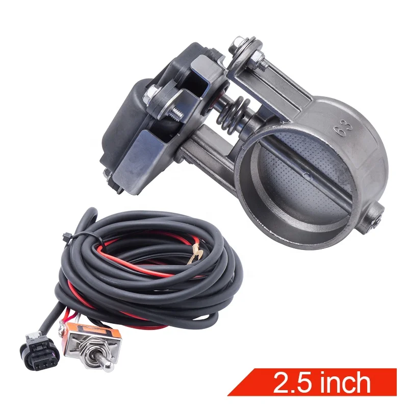 Electric Exhaust Control Valve Electric Valve Unit with Switch 2&2.36&2.5&3.0inch Excellent Sealing Exhaust Control Valve