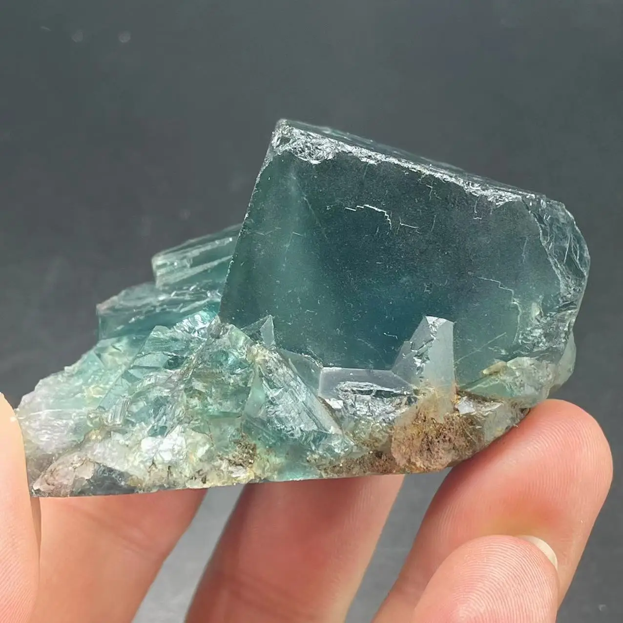 New 100% natural blue-green fluorite cubic healing crystal from Xianghualing