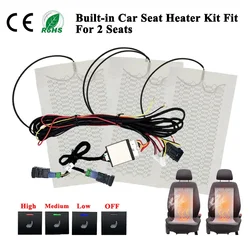 New Car Seat Heater Kit Fit 2 Seats 27W Heating Pads 3-Levels Dual Control Switch For Toyota Camry Corolla RAV4 LEVIN Highlander
