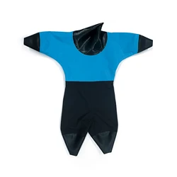 Kayak Drysuit for Children Dry Suit Latex Cuff and Splash Collar Flatwater Paddling Dual-adjustable overskirt hook-and-loop
