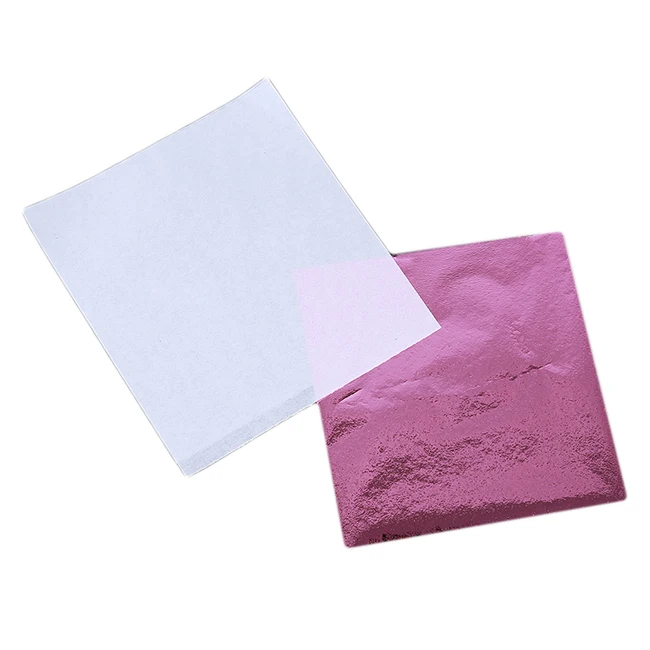 100 Stück Blatt reine 24 Karat Goldfolie Blatt Anti-Aging-Vergoldung für Lebensmitteldekorationen handgemachte DIY Scrapbooking Handwerk Dekoration