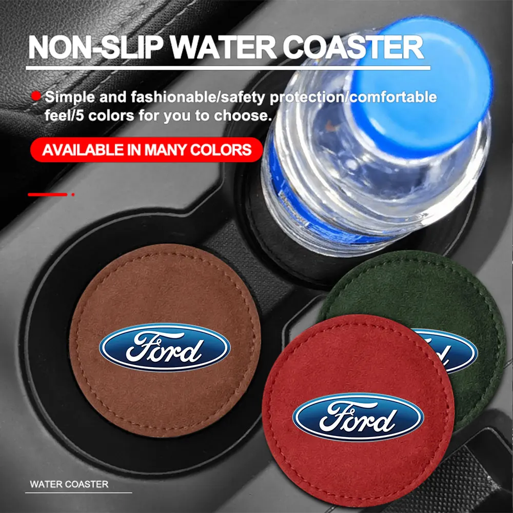 2 قطعة كوستر السيارة حامل أكواب الماء الداخلية حصيرة اكسسوارات لفورد فييستا التركيز 2 مونديو mk4 موستانج الحارس كوغا S-MAX العبور #2