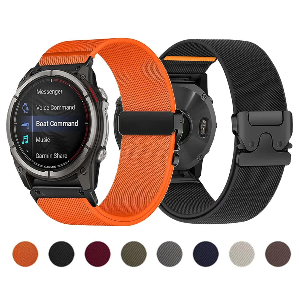

Ремешок Quick Fit 22 мм/26 мм для Garmin Fenix 8/Tactix 7/8/Fenix 7 Pro/7X/6/6X, нейлоновый браслет Parachute, ремешок для Instinct 3, 50 мм