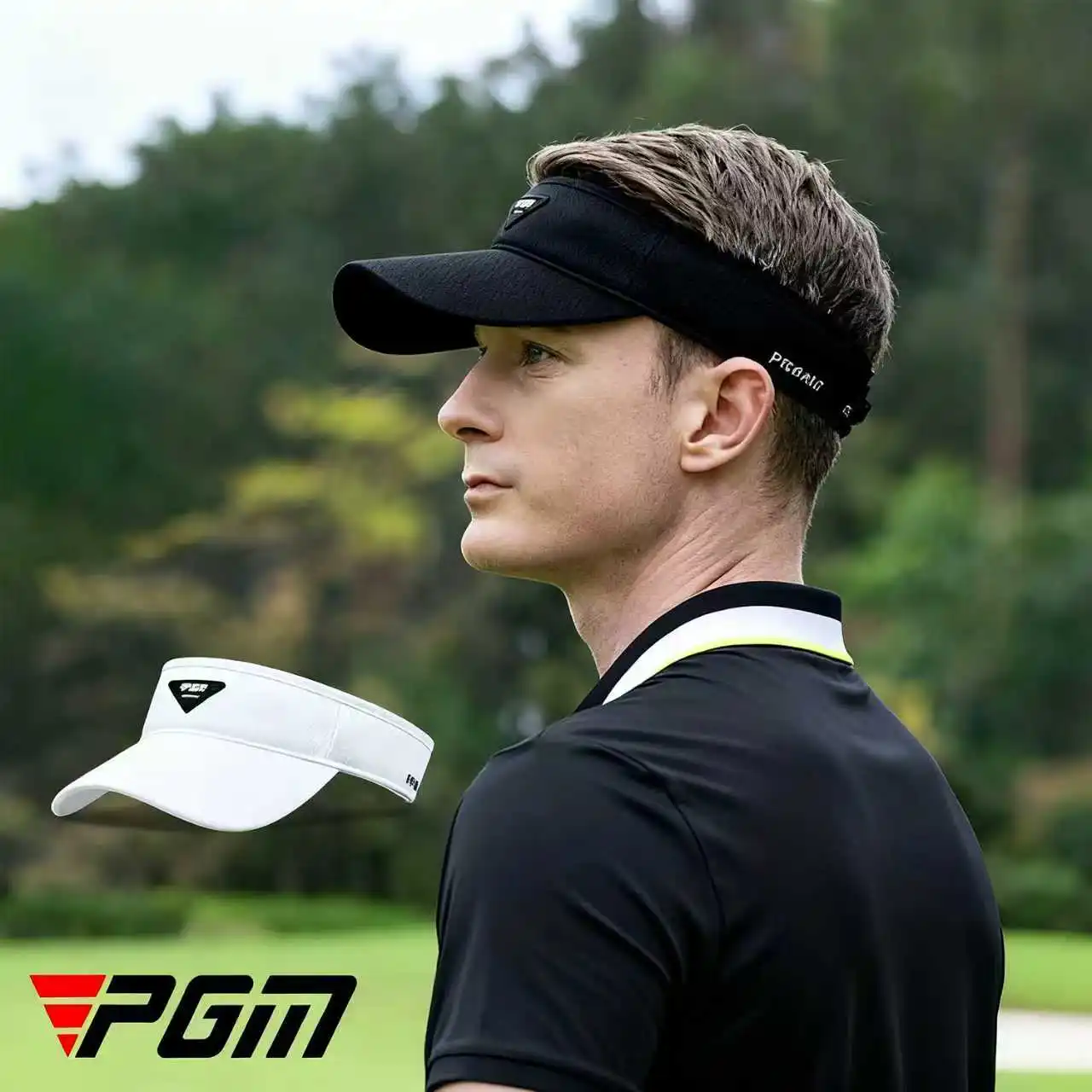 PGM Golf Cap MZ063 Men Polyester Fiber Adjustable Sunshade and Sunscreen Headless Hat Breathable Sweat Absorbing Sports Capless