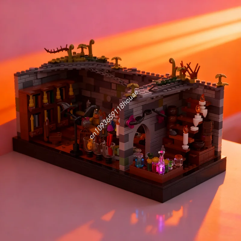

839 шт. MOC D ведьма диорама модель строительные блоки архитектура Рождественский подарок сборка творческая идея кирпичные игрушки дети день рождения