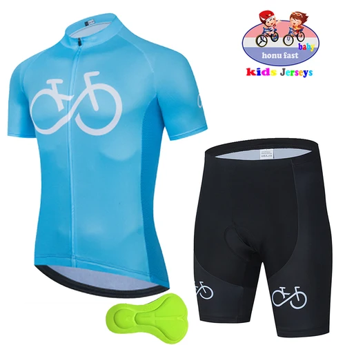 Imagen 2 del producto Ropa de ciclismo para niños, pantalones cortos de verano, Jersey, traje de ciclismo, ropa para niños de montaña, equipo de ciclismo, 2023