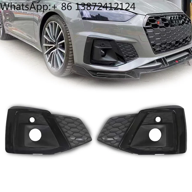 

New High Quality Black Front Side Fog Light CoverBezel Trim for Audi A5 S5 2021-2024
