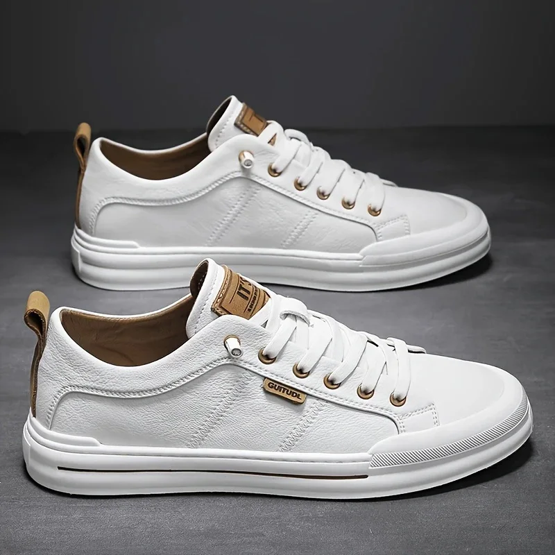 Simple Versatile White Sneakers, Board Men's Casual Shoes, Delicate And Breathable Without Causing Foot Discomfort_vogvips.com