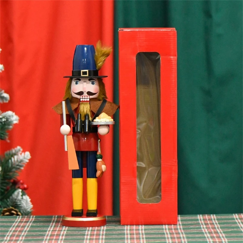 15inch Christmas Nutcrackers Soldier Hunter Figures Ornament for Holiday