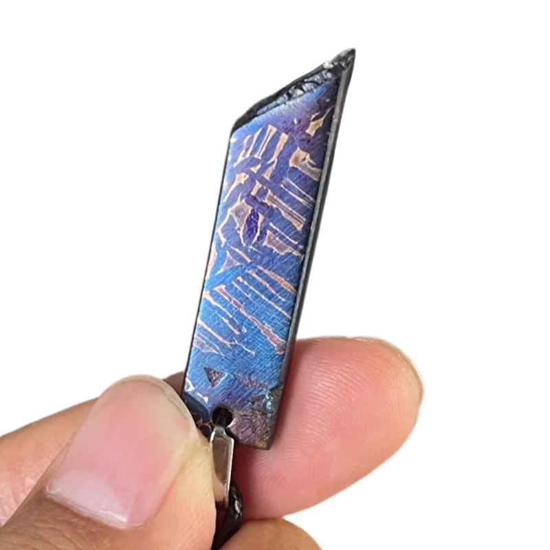 8.4g Muonionalusta meteorite pendant Natural iron meteorite pendant Meteorite slice Collection -LK226