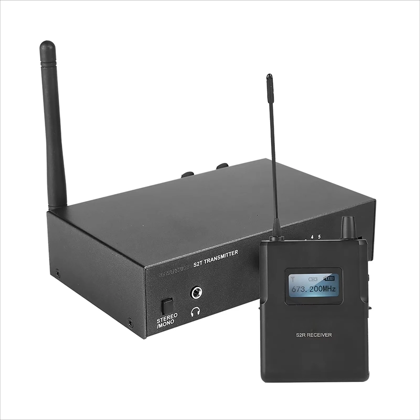 For A.NLE O N S2 UHF Stereo Wireless In-Ea.r M onit or System 670-680MHZ Ea.r Mo ni toring Professiona.l Digita.l Sound Sta.ge