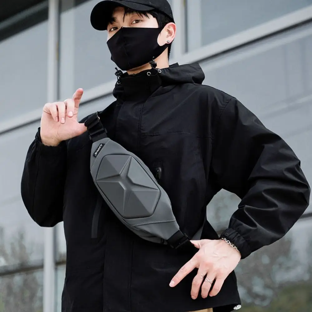 

Portable Waterproof Men's Chest Bag Handbag Large Capacity Sports Shoulder Bag Durable Casual Crossbody Bag Daily Wear