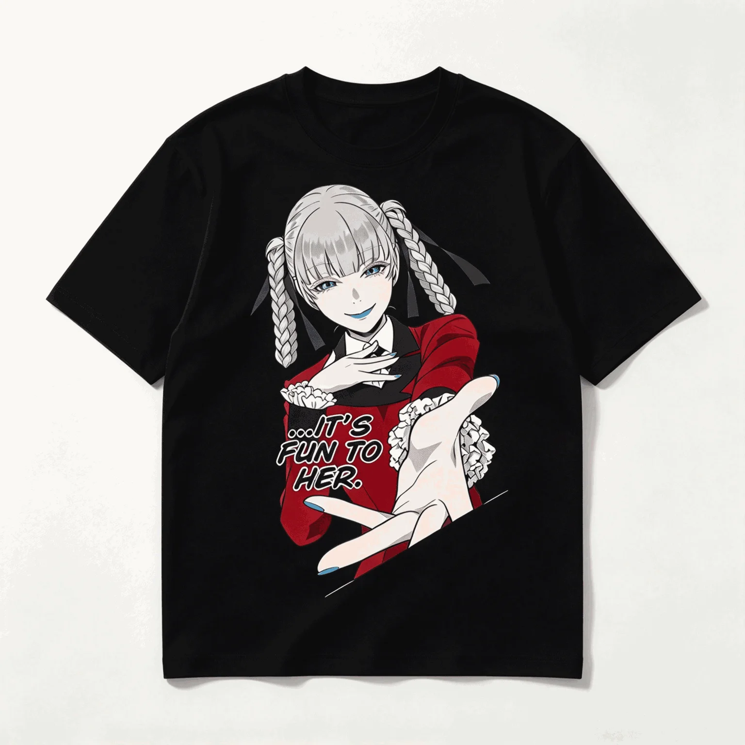 Kakegurui Summer New Cotton Retro Unisex Casual Fashion T-shirt High Street Oversized Unisex Trendy Vintage Loose Breathable tee