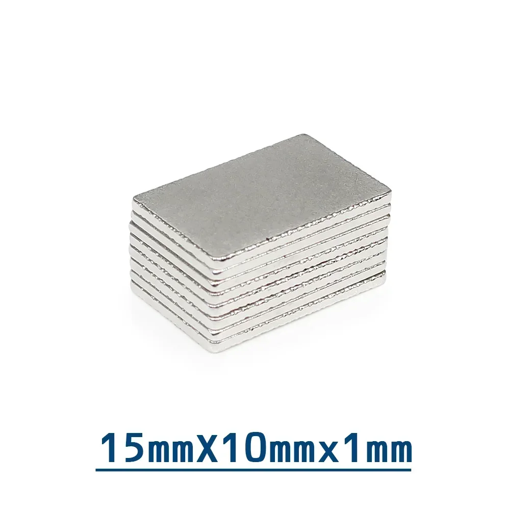 

5/10/20/50/100/200/300PCS 15X10X1mm Thin Block Powerful Strong Magnetic Magnets N35 Permanent Neodymium Magnets 15x10x1 15*10*1