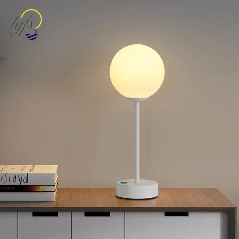 

Светодиодная настольная лампа с зарядкой, USB бесступенчатое затемнение, сенсорный переключатель, ночные огни, внутреннее освещение, прикроватная тумбочка для спальни, светодиодные настольные светильники