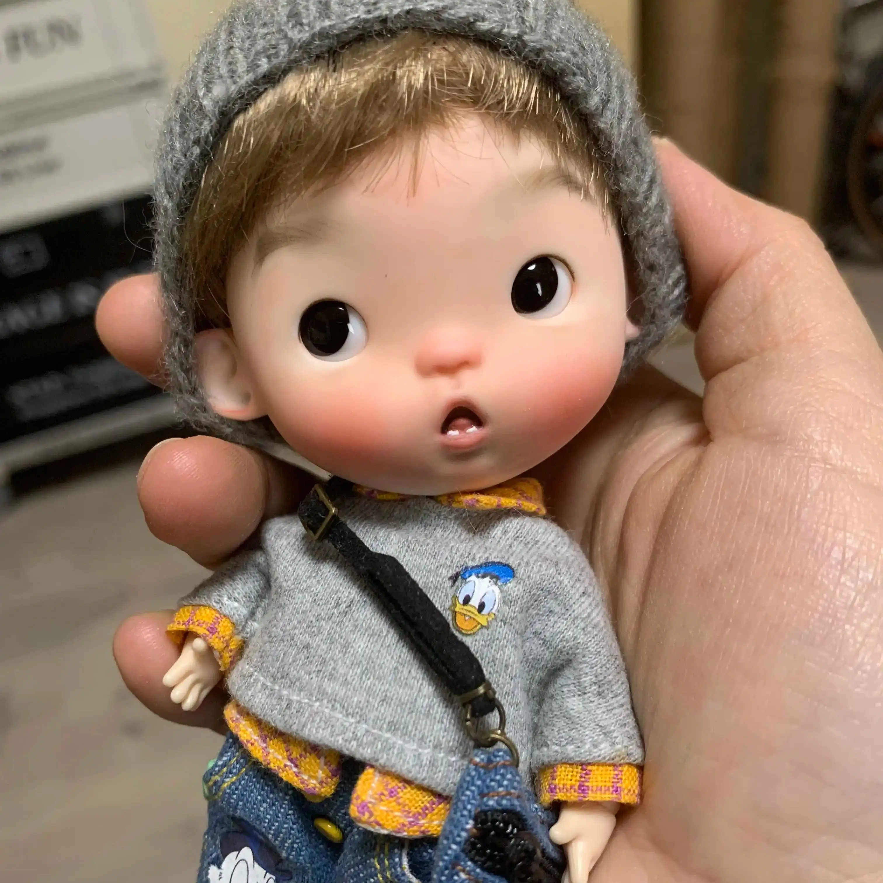 New BJD Doll Store 1/12 xiaomanggua Resin Toy Model Cute Boy Toy Makeup Free Shipping