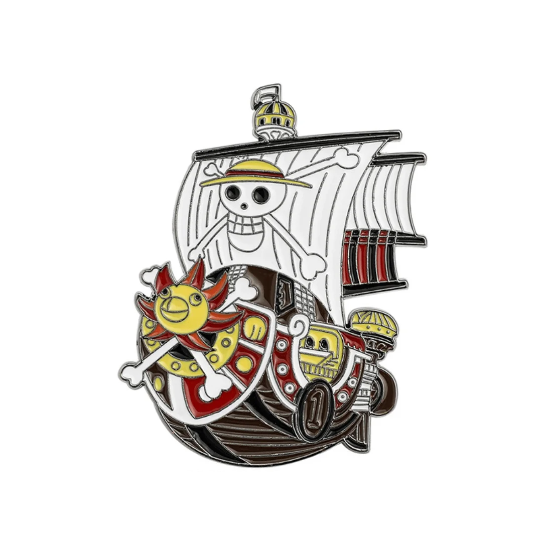 Cartoon Pirate Ship Brooch Anime Metal Enamel Pins Clothing Bag Lapel Badge Gift for Fans Friends Accessories