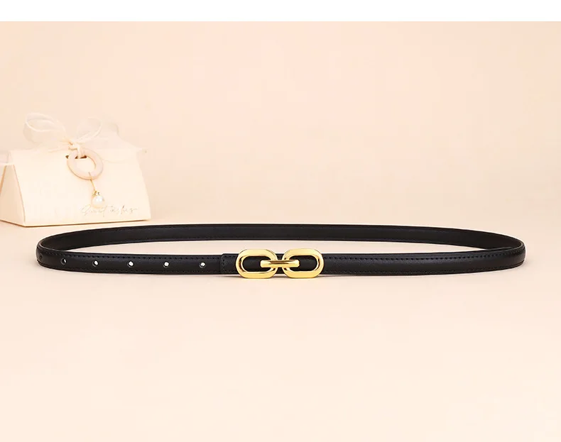 Hochwertiger Damengürtel; Feine und leichte Luxus-Modeaccessoires; Ledergürtel für Damen; Vielseitiger 8-förmiger Gürtel für – Detail 11
