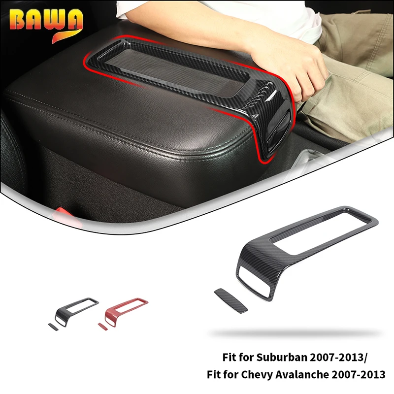 BAWA Armrest Box Storage Compartment Decoration For Chevrolet Suburban/Avalanche/GMC-SIERRA/GMC-YUKON 2007-2013 Accessories