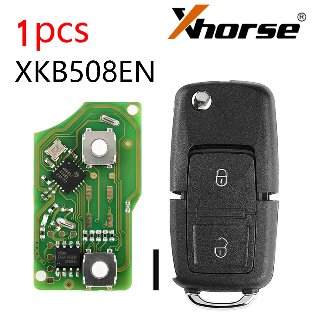 

XHORSE XKB508EN Wire Universal Remote Key B5 Style 2 Buttons English Version for VVDI2 Mini Remote Programmer 5pcs/Lot