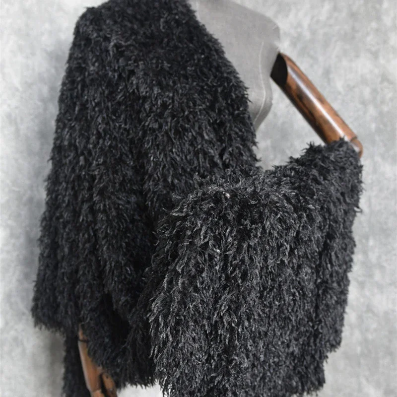 Simulation Feather Fringe Tassel Fabric Soft Stretch Material for Clothing Designer DIY Costume Shooting Background Decoration view 3