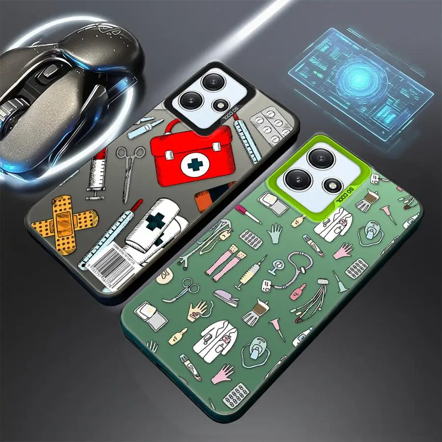 حافظة طبية رائعة للممرضات لهاتف Xiaomi Redmi Note 12 13 14 Pro Plus 10 11 Pro 11s 10s غلاف ناعم #1