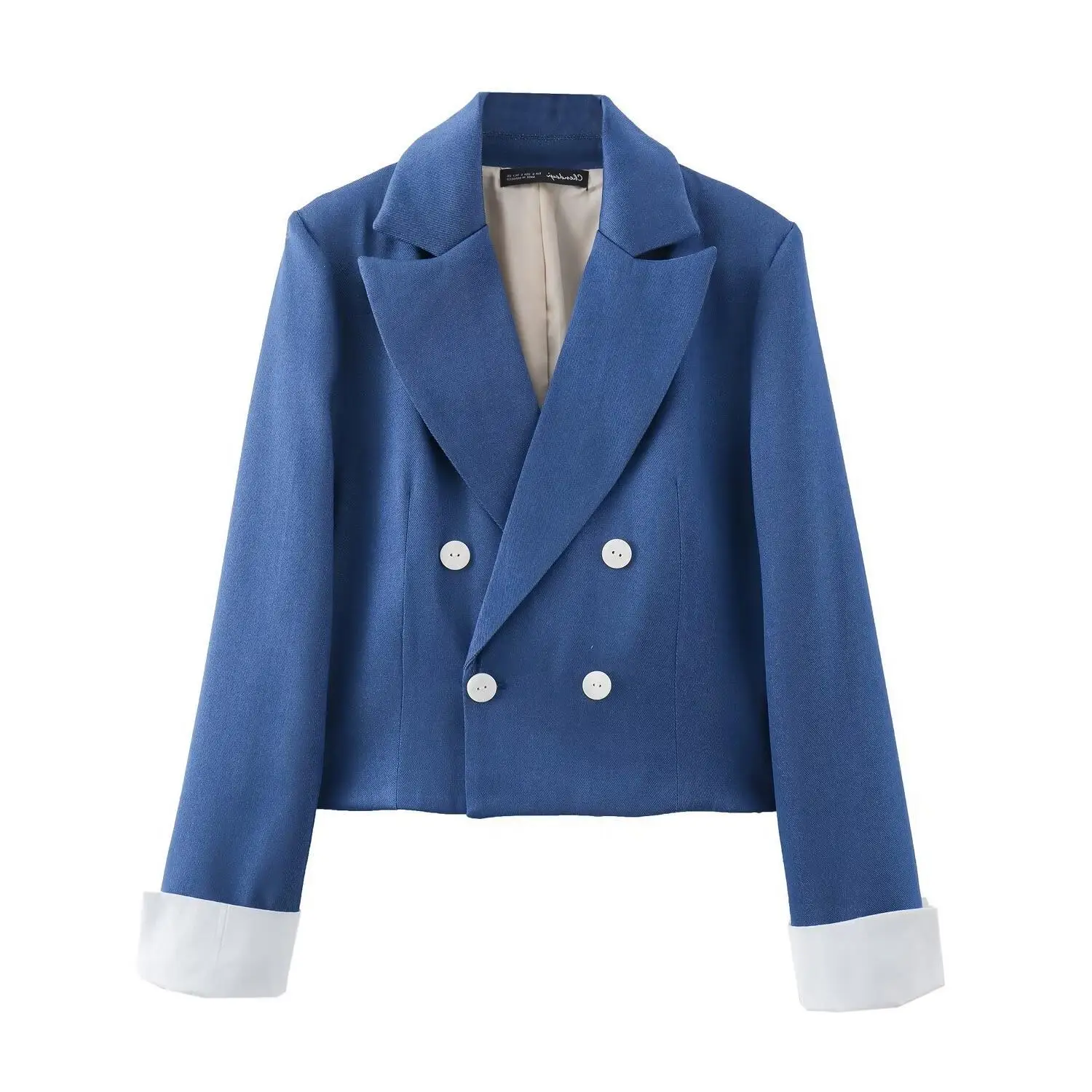 ฤดูใบไม้ผลิฤดูร้อนใหม่ม้วนข้อมือยาว Sve ort Coat 2322769 จีบตกแต่งกระโปรงกางเกง 239769 Faionable ผู้หญิงชุด