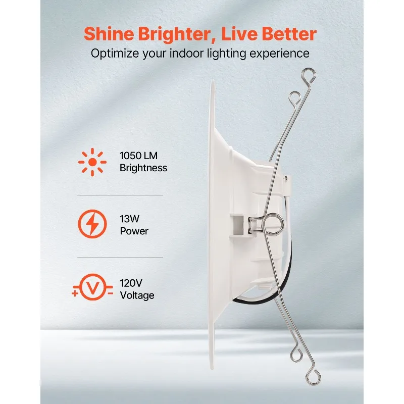 12 パック LED 埋め込み型照明 5/6 インチ レトロフィット カンライト 1050 LM 13W 5CCT