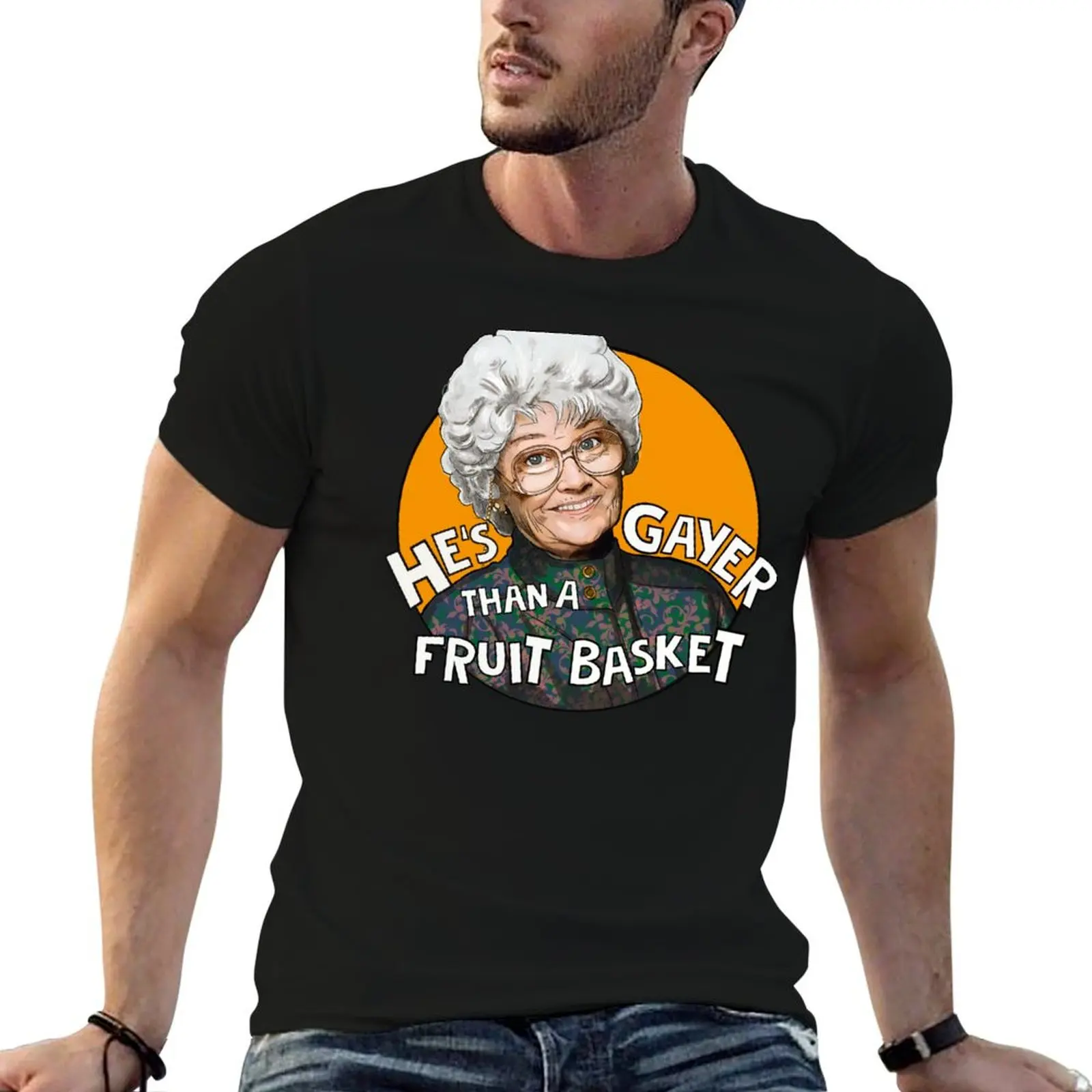 Футболка Sophia - he's gayer than a fruit basket Petrillo Golden Girls, мужская футболка с графическим принтом, хлопковая футболка для мужчин