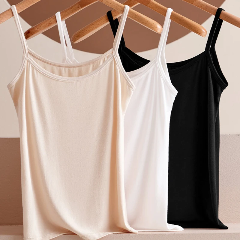 Women's Slim Camisole Seamless Solid Color Casual Top Summer Bottoming Shirt Suspender Vest