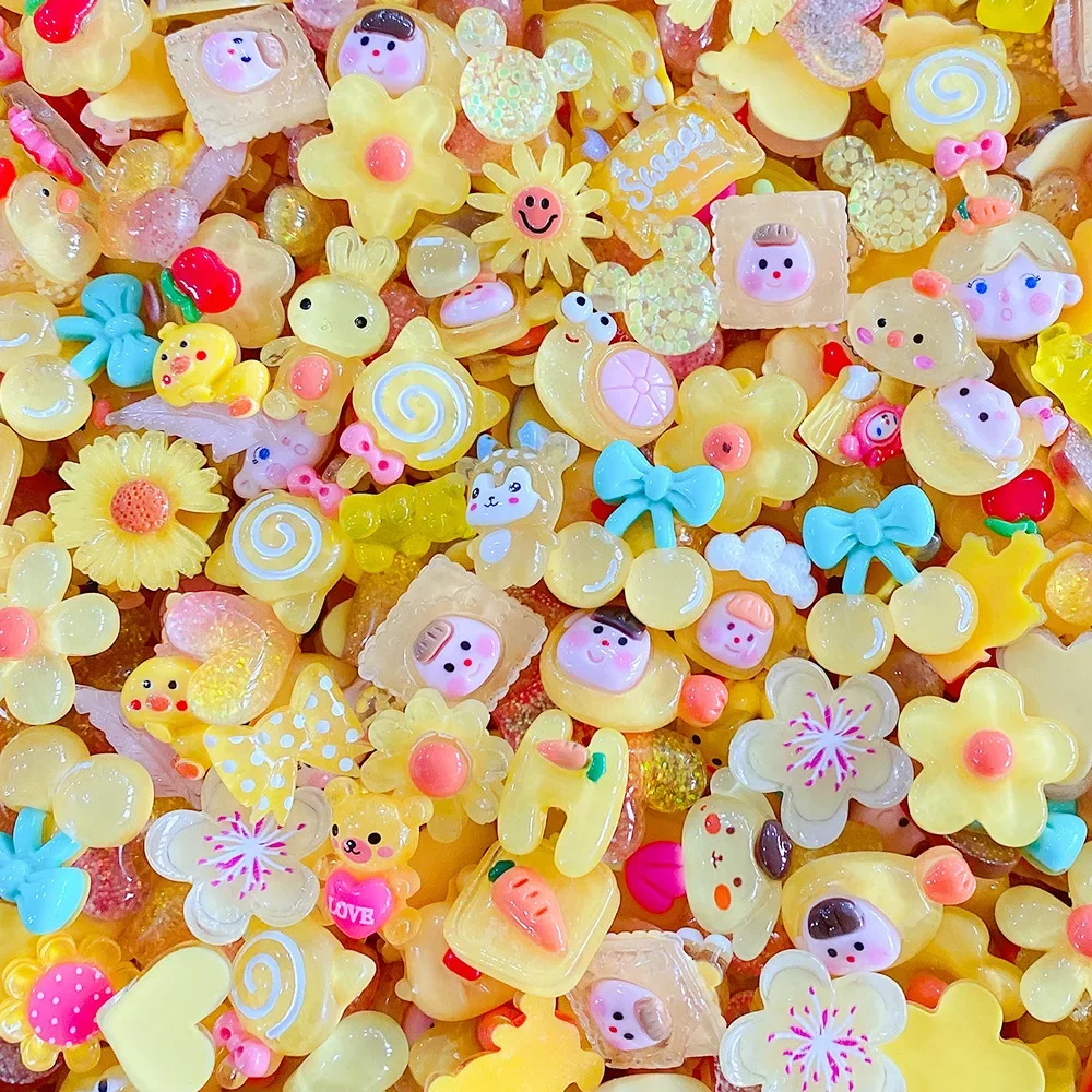 20pcs Mini Decors Flat Cabochons 3D Embellishment Apple Couleur Resin Hand DIY Doll Accessories Home Decor Decoration