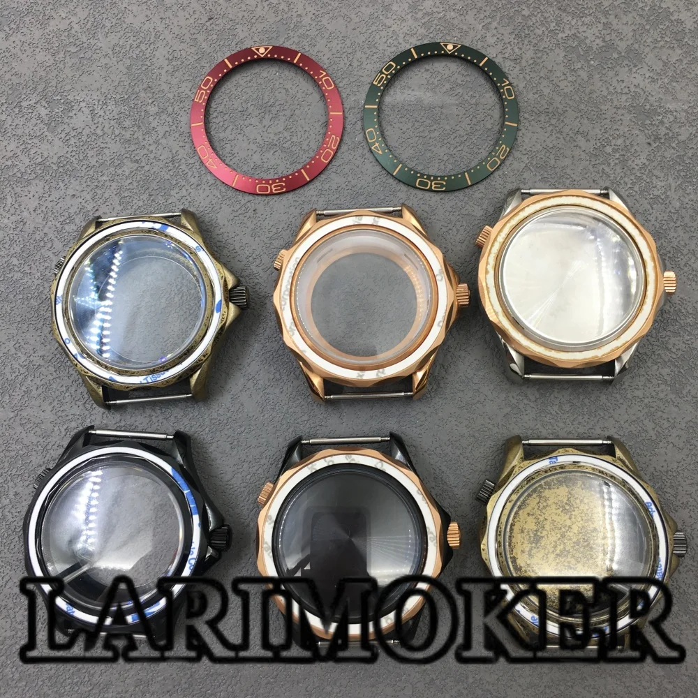 

LARIMOKER Stainless steel Case 41MM waterproof Dome Sapphire Glass with Ceramic Bezel For NH34 NH35 NH36 PT5000 ETA2824 Movement
