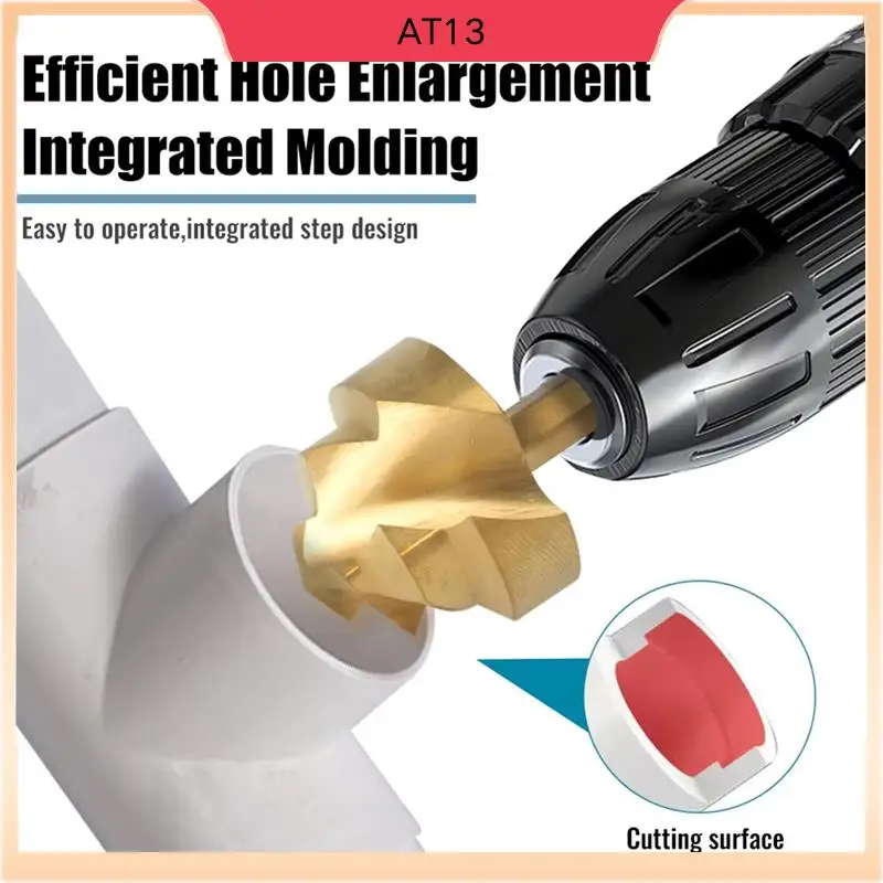 

AT13 PPR Lifting,Stepped Drill Bit 6Pcs Tool Set Hexagon Shank Water Pipe Connection Tool 20-63Mm For Water Pipe Reaming