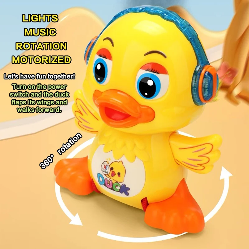 Cute Yellow Duck Toy for Babies Electric Swaying Dancing Toy with Colorful Sound And Light Perfect Gift for Baby Playtime