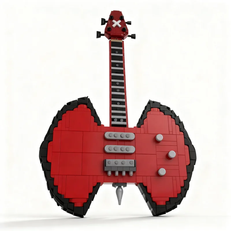2231pcs MOC Creator Marceline Life Size Bass Guitar Adventure Model Building Blocks Architecture Toys Christmas Gift Idea Brick
