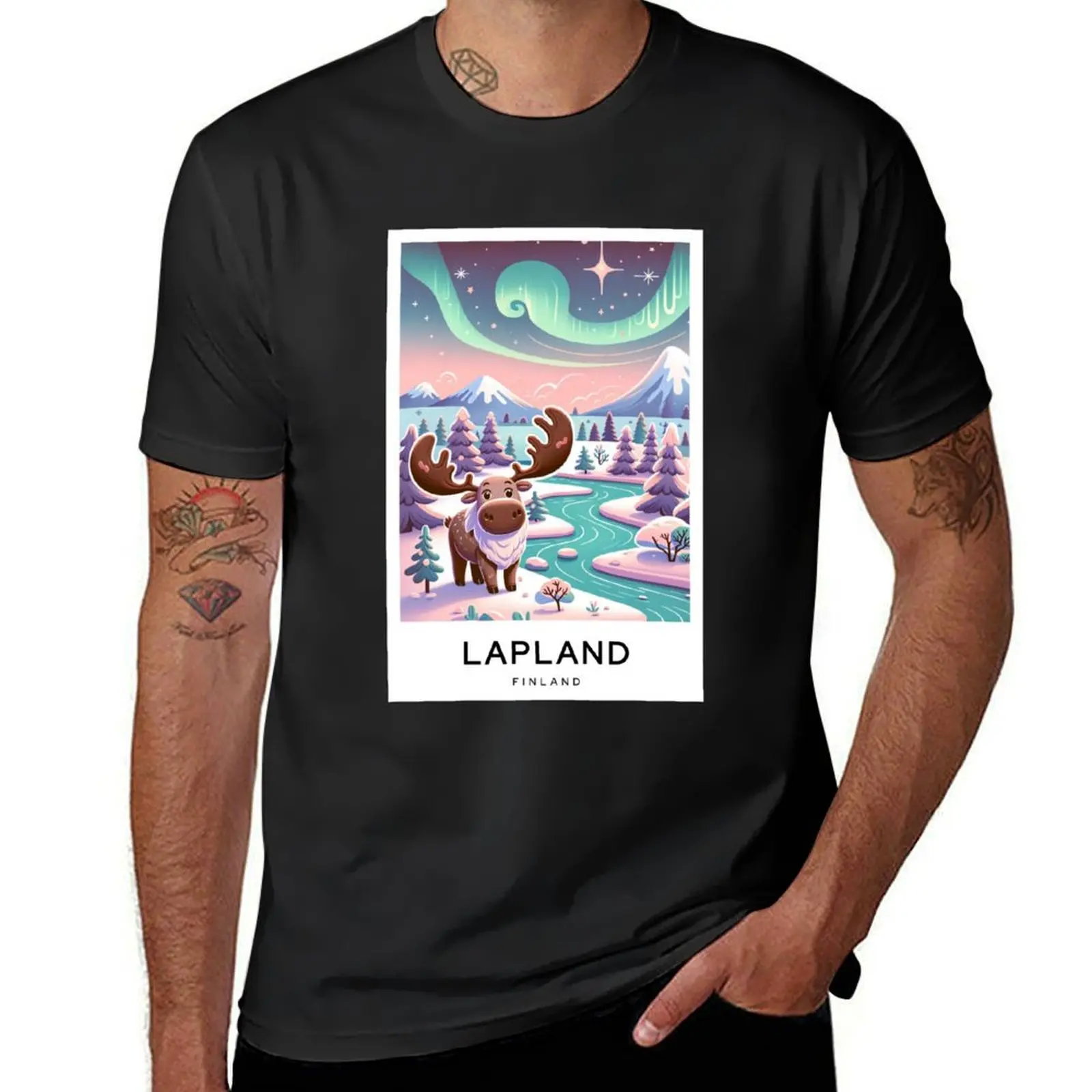 Lapland Finland Night T-Shirt oversized tops oversizeds cute clothes t shirt men