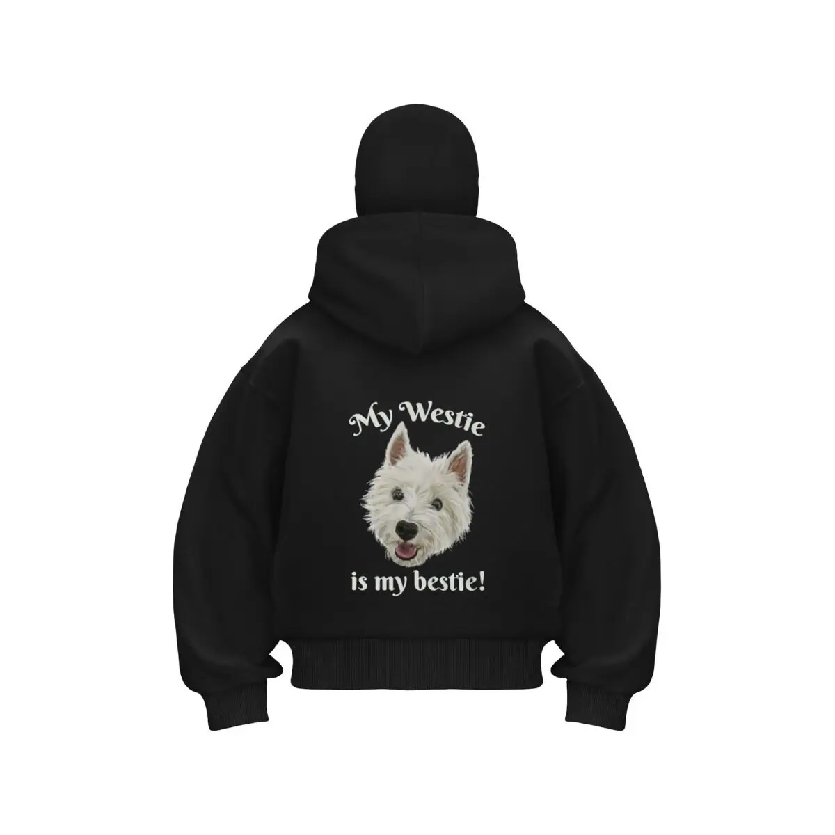 

Westie Dog Pet Art двойной капюшон теплая уличная мужская зимняя повседневная толстовка