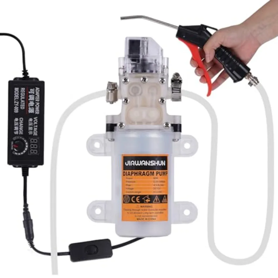 

Wine brewing/Car Urea/Edible Oil transfer: 110V electric pump with flow control auto start-stop, food-grade injection gun PVC h
