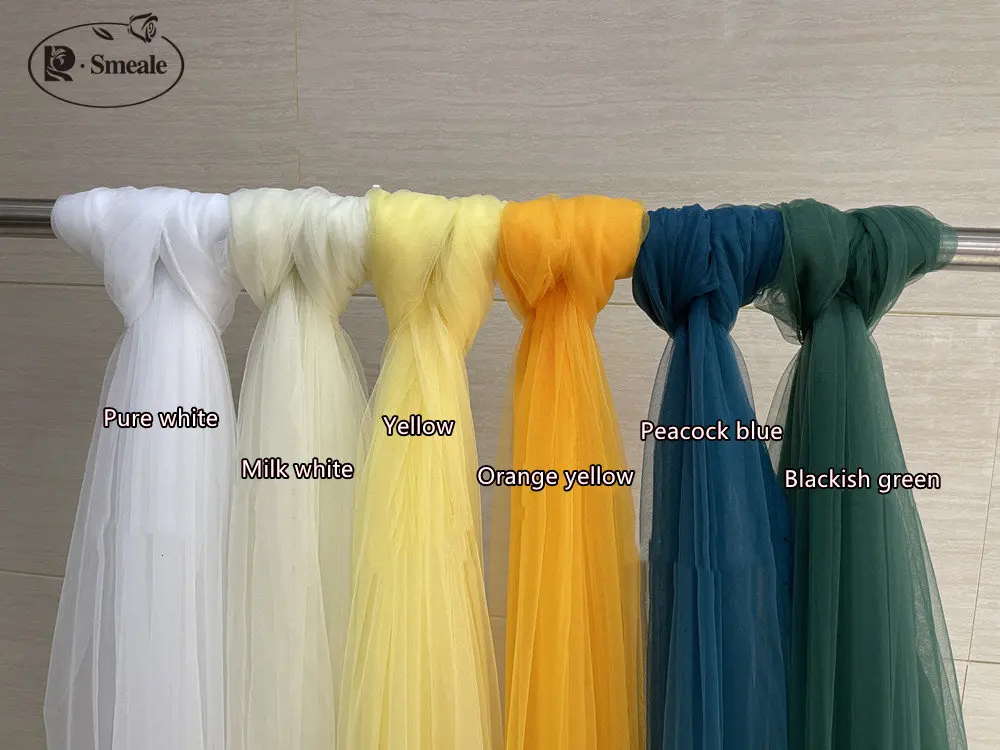5-10 mt/los Verschlüsselung Weiche Bunte Mesh Stoff Hochzeit Kleid Rock Hochzeit Dekoration Kleidung Moskito Net Tuch RS4157 – Detail 5