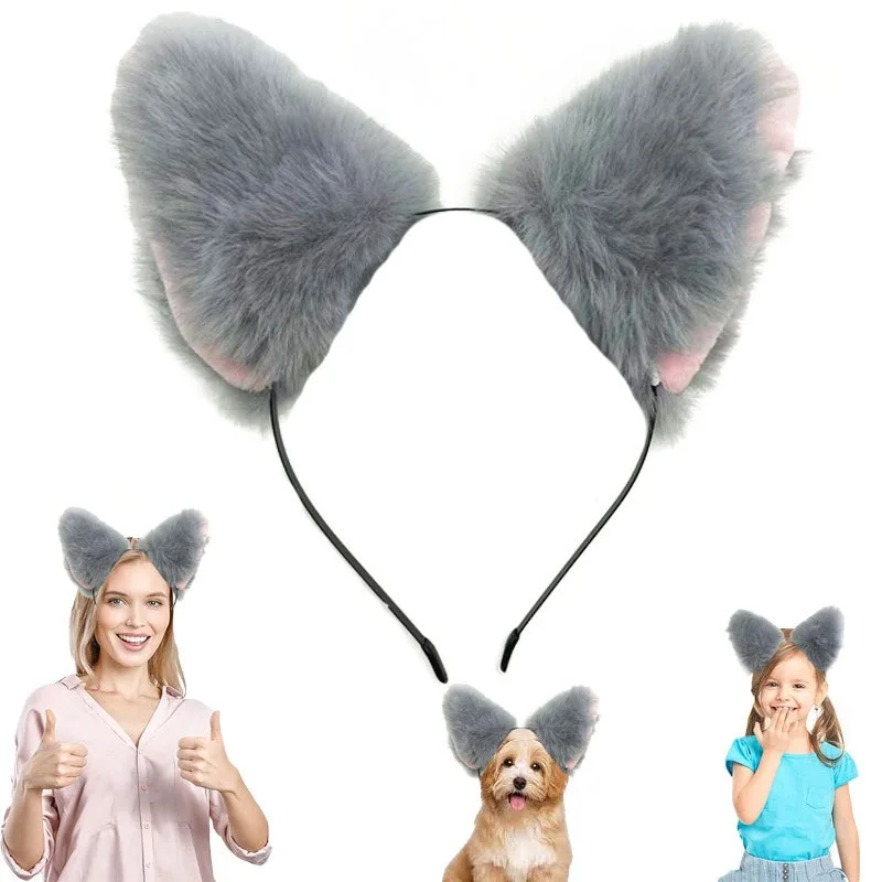 New Japanese Cat Ears Fox Ears Costume with Tail Party Halloween Cosplay Props