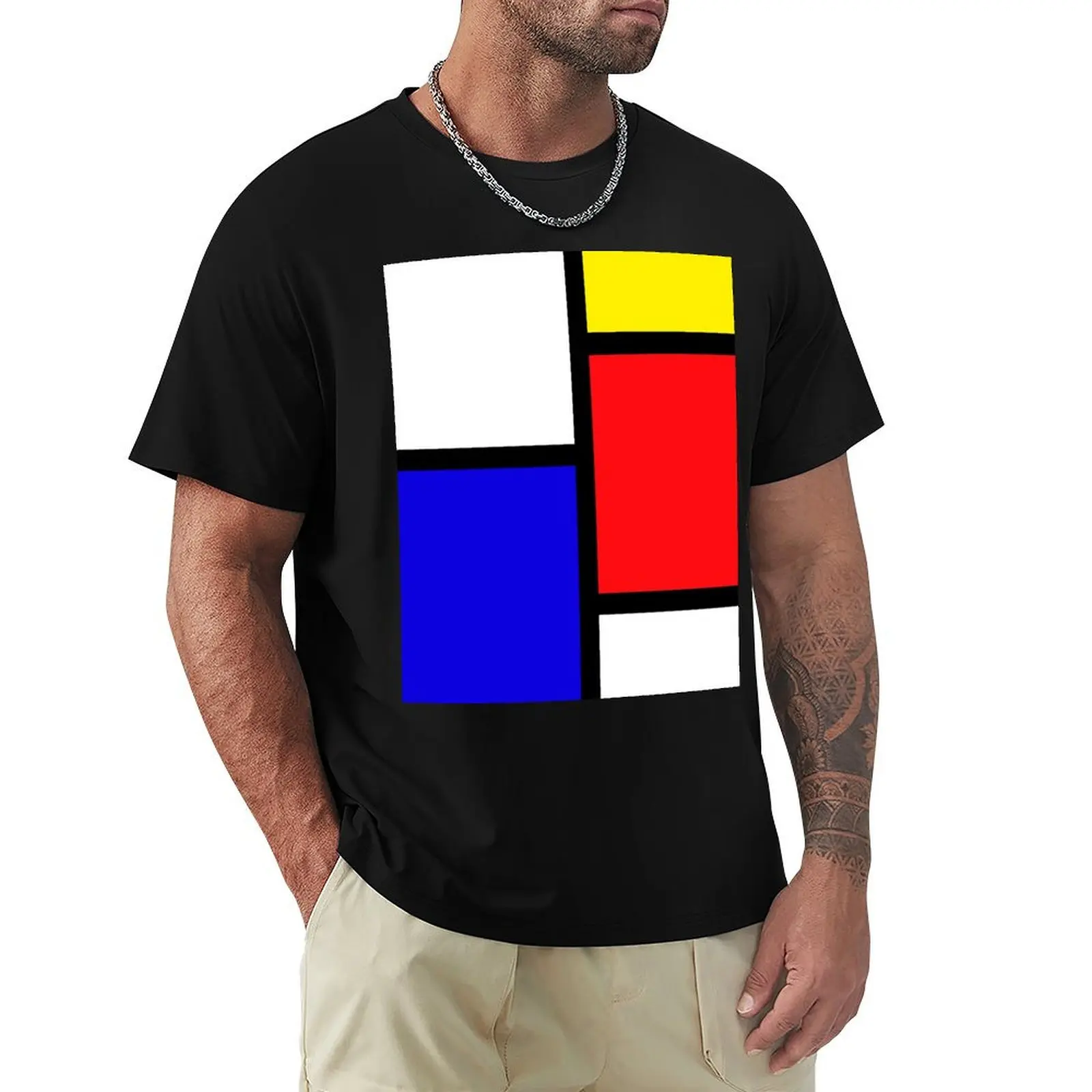 

Mondrian T-Shirt football t shirt graphic shirts graphic t shirt vintage Man t-shirt funny t shirts for men
