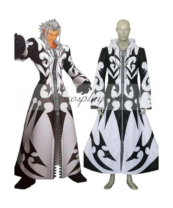 Kingdom Hearts 2 Xemnas Cosplay Costume Xemnas 3D Print Casual Zip Jacket Uniform Halloween Carnival Suit Custom Made