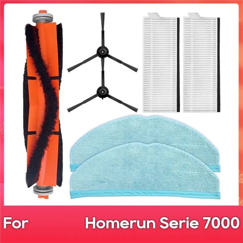 Y48A Replacement Parts Kit for Homerun Serie 7000 XU7100 Robot Vacuum Filter Brush Mop