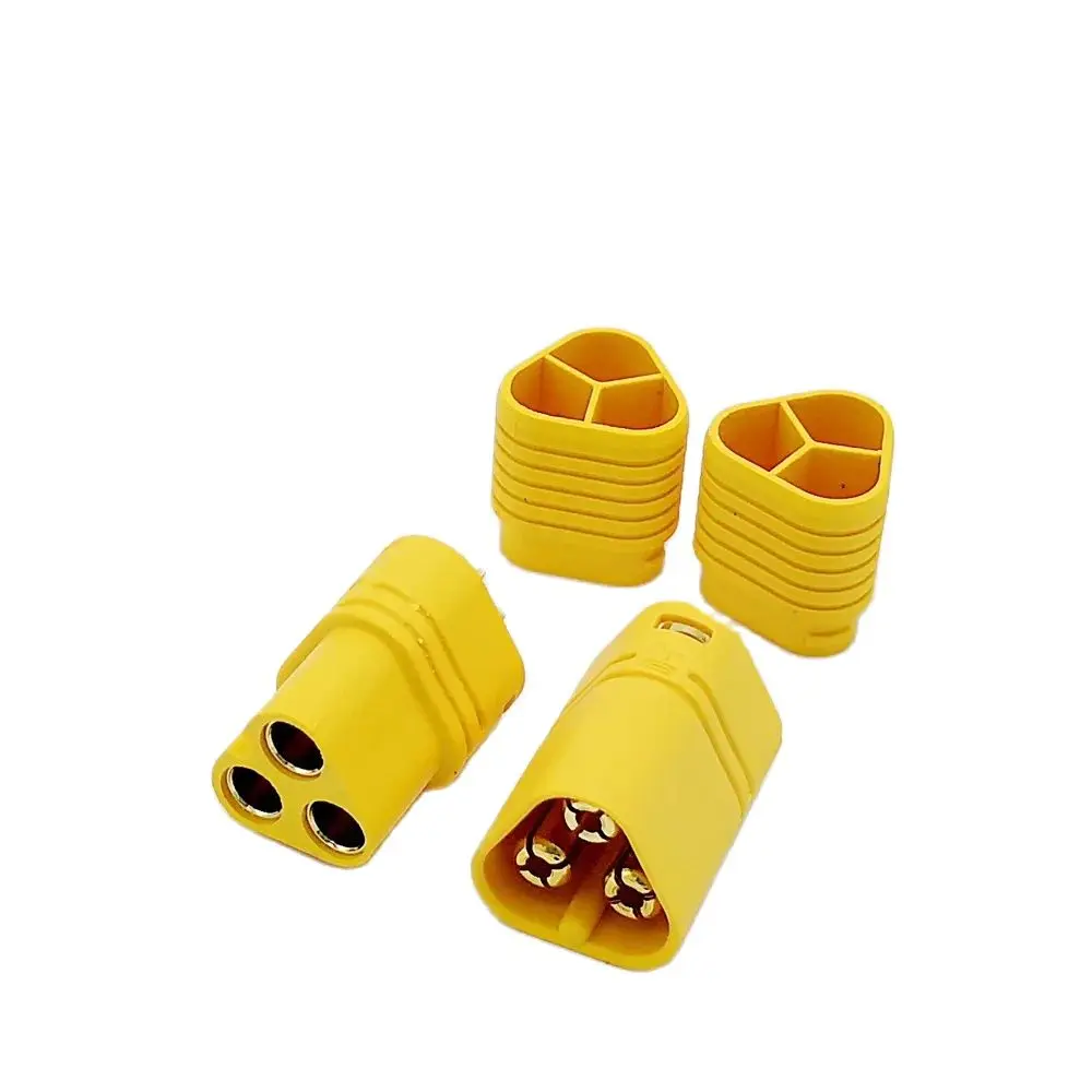 3 Pole MT60 Connector For RC Motor ESC Driver High Current 3 Pin Banana Plug Socket 10Pcs/Lot