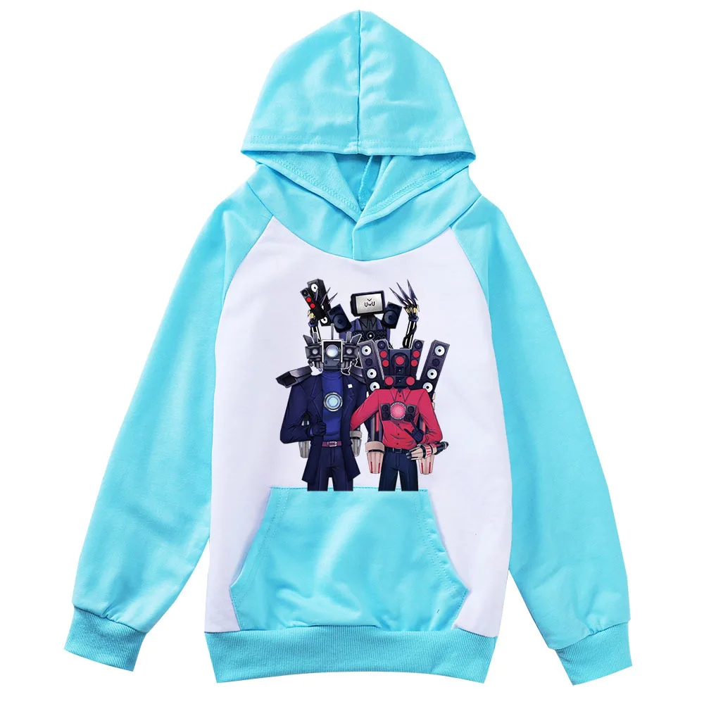 

Shooting Game Skibidi Toilet Clothes Teenager Boys Hooded Sweatshirt Kids Speakerman TV MAN Clothing Baby Girls Long Sleeve Coat