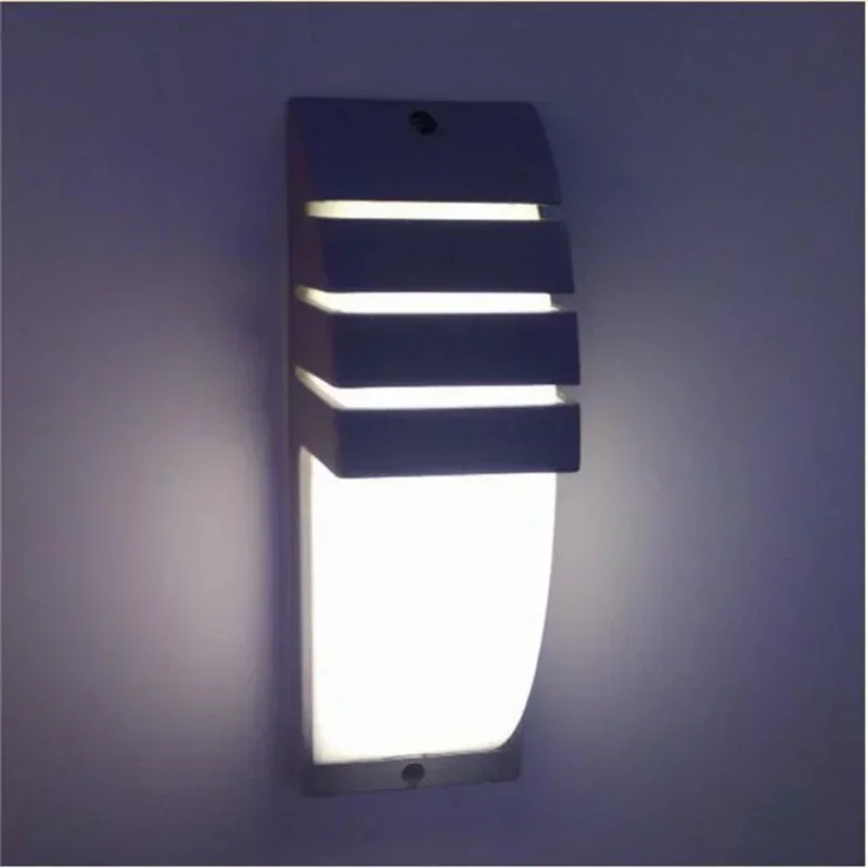 TechHPLED Aluminum Alloy Courtyard Modern Wall Lamp Waterproof Porch AC90-260V 9W Wall Lamp Garden