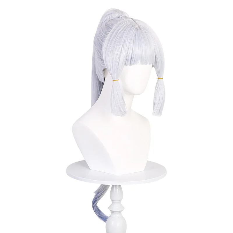 Genshin Impact Ayaka Shirakawa Pruik Cosplay Karakter Enkele paardenstaart Anime-stijl Hetzelfde als in het spel