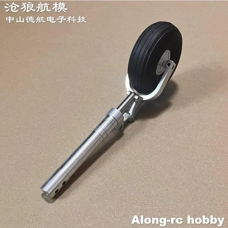 RC Airplane Part Height 150-240mm D4 D5 Strengthened Damping Kneeling Landing Gear with 70mm Wheel for 5-10kg Aircraft EDF Plane