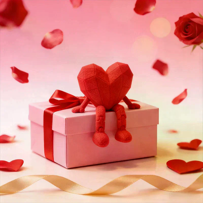 2026 Valentine's Day Heart Joint Miniature Figurine Doll Happy Valentine's Day Party Decor For Home Creative Valentine Love Gift